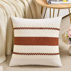 Fancy Homi Set of 1 Rust Boho Euro Decorative Throw Pillow Covers 26x26 Inch by Fancy+Homi