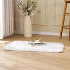 ORINOVA White Faux Sheepskin Shag Fur Rug Washable Area Rugs - Image 6