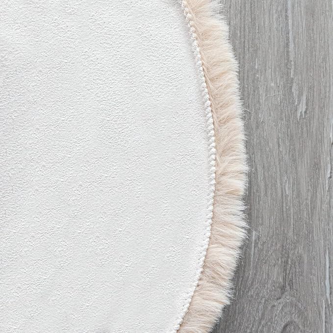 ORINOVA Light Brown Beige Fluffy Faux Fur Rugs - Image 9