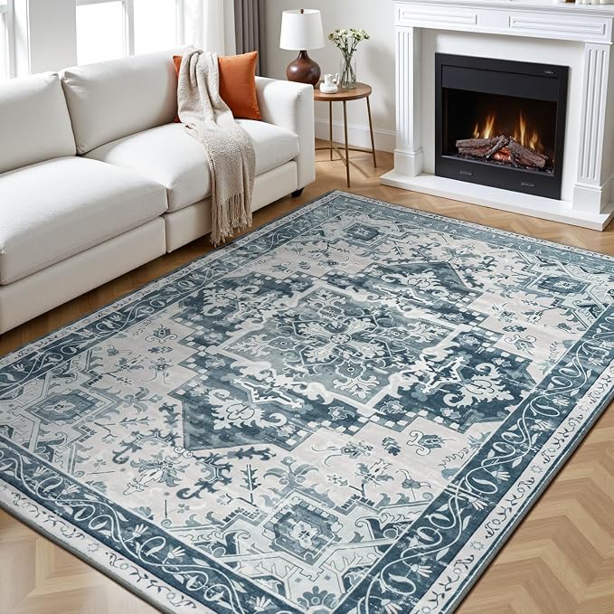 Rugflix 6x9 Area Rug for Living Room, Machine Washable Area Rugs by RugflixAreaRugs