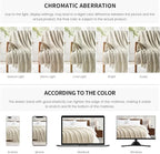 BOURINA Beige Throw Blanket 50x60 Inches Throw Textured Solid Soft Ripple - Image 8
