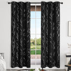 Deconovo Black Blackout Curtains, Thermal Insulated Soundproof Privacy Curtain - Image 2