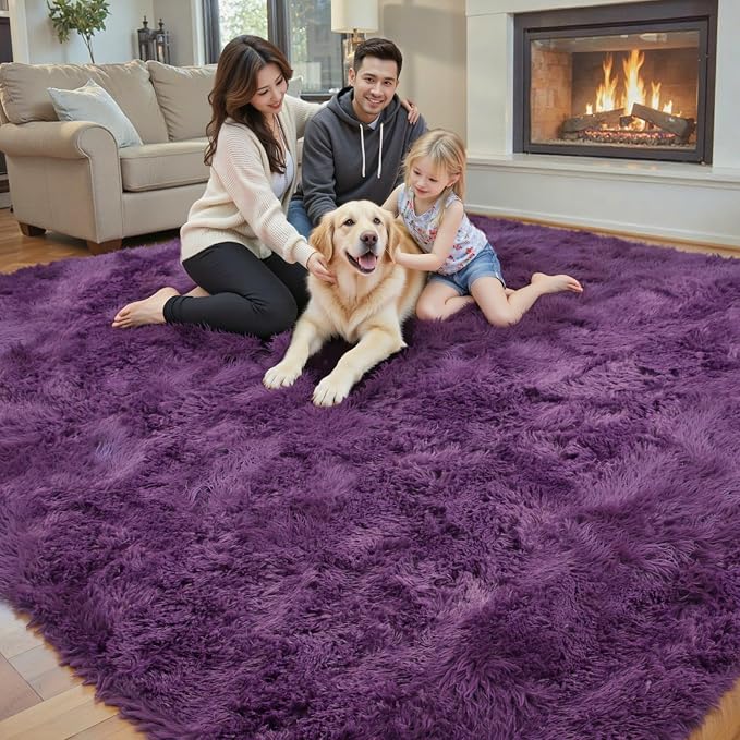 Rugs for Bedroom 4x6, Alfombras para Salas Shag Large Plush Soft Area Rug - Image 6