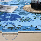 Rugcomf Door Mat Indoor Entrance 2x3 Rug Machine Washable Boho Floral Small - Image 4