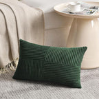 Fancy Homi 2 Packs Dark Green Lumbar Decorative Throw Pillow Covers 16x26 Inch - Image 2