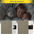 Dark Taupe Neutral Blackout Curtains 96 Inch Long 2 Panel Insulated Sliding - Image 4