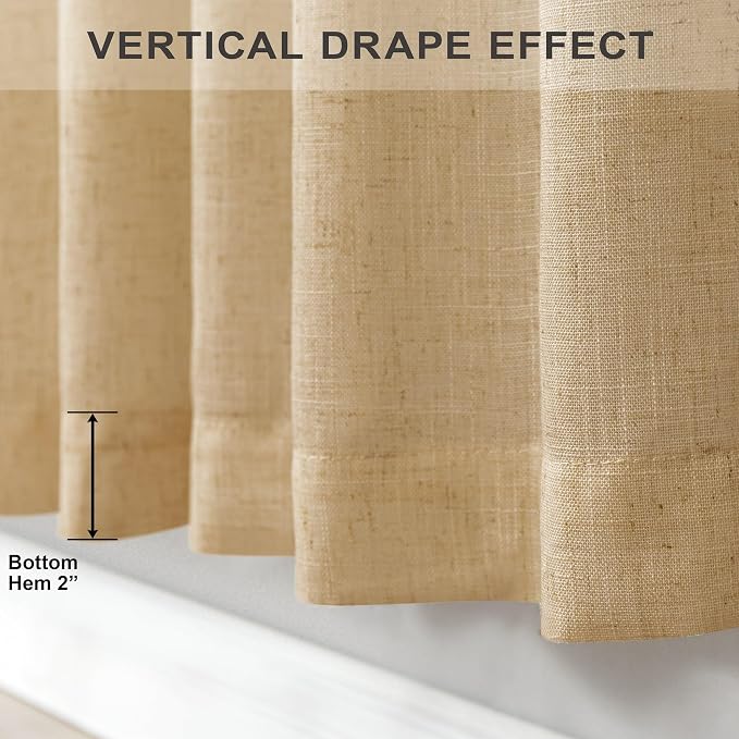 Burlap Color Curtains 63 Inch Length - Image 7