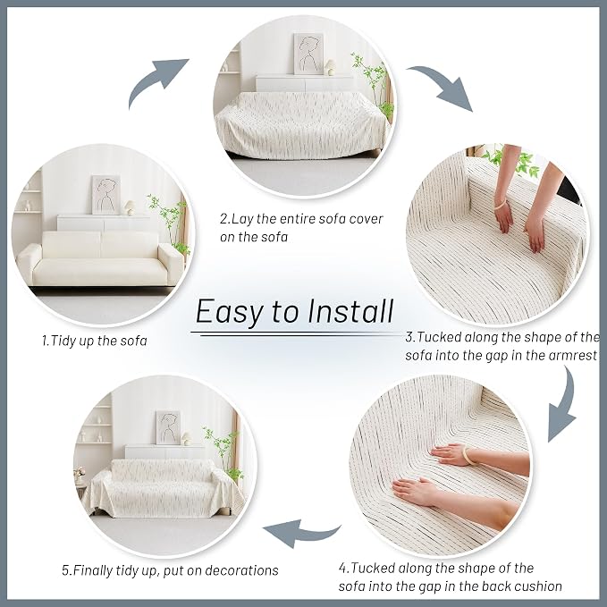 MYSKY HOME Couch Cover for Dogs, Sectional Couch Cover - Image 6