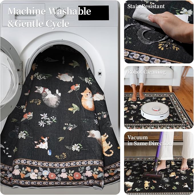 2'6"x8' Washable Kitchen Runner Rug - Image 4