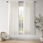 Nanspring Natural Linen Curtains 63 Inch Length by Nanspring