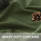 Olive Green Blackout Curtains for Bedroom 96 Inches Long Floor Length 2 Panel - Image 3