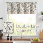 jinchan Linen Valance Curtain for 16 Inch Rustic Farmhouse Country Windows for - Image 2