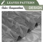 Lecloud Leia Charcoal Grey Sheer Kitchen Curtains 30 Inch Length 2 Pcs - Image 8