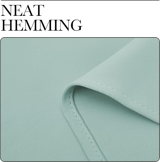 NICETOWN Aqua Blue Blackout Curtain Panels 48 inch Long Set of 2 - Image 6