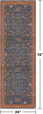 Hazo Haus Navy Blue Runner Rug 2x6 - Image 2