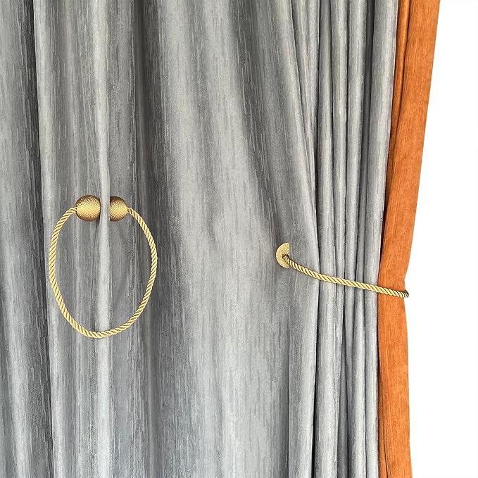 Melaluxe 6 Pack Magnetic Curtain Tiebacks, Decorative Curtain Holdbacks - Image 5