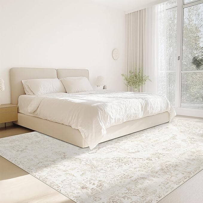8x10 Area Rugs for Living Room: Washable Rug Vintage Large Rugs Soft Non Slip - Image 3