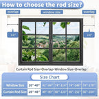 Beige White Curtain Rods for Windows 28-48Inch Heavy Duty French Return Rod - Image 9