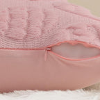 decorUhome Easter Pink Egg Pillow Covers 16x16 Inch Set of 2, Soft Plush Faux - Image 7