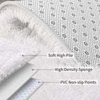 Soft Runner Rugs for Bedroom Hallways, 2x4 White Fluffy Shag Throw Area Rug Non - Image 4
