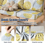 8Pcs Stretch Patio Cushion Covers, Outdoor Couch & Sofa Replacement Slipcovers - Image 4