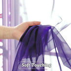 OVZME 2 Pieces Sheer Curtains 96 Length Window Treatments, Voile Drapes Light - Image 4