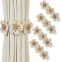 KLOGTSIND Flower Curtain Tiebacks, 4 Pack Boho Curtain Ties Elegant Three by KLOGTSINDDirect