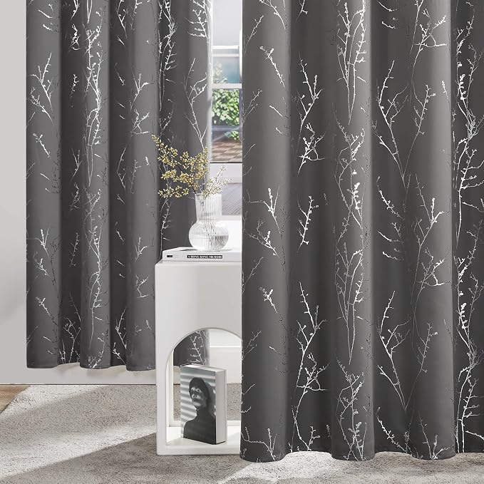 Deconovo Grey Blackout Curtains - Image 3
