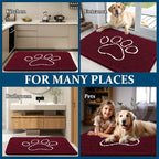 OLANLY Dog Door Mat for Muddy Paws 36x24, Paw Print Design, Absorbs Moisture - Image 8
