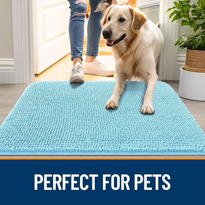 OLANLY Dog Door Mat for Muddy Paws 24x16, Absorbs Moisture and Dirt, Absorbent - Image 6