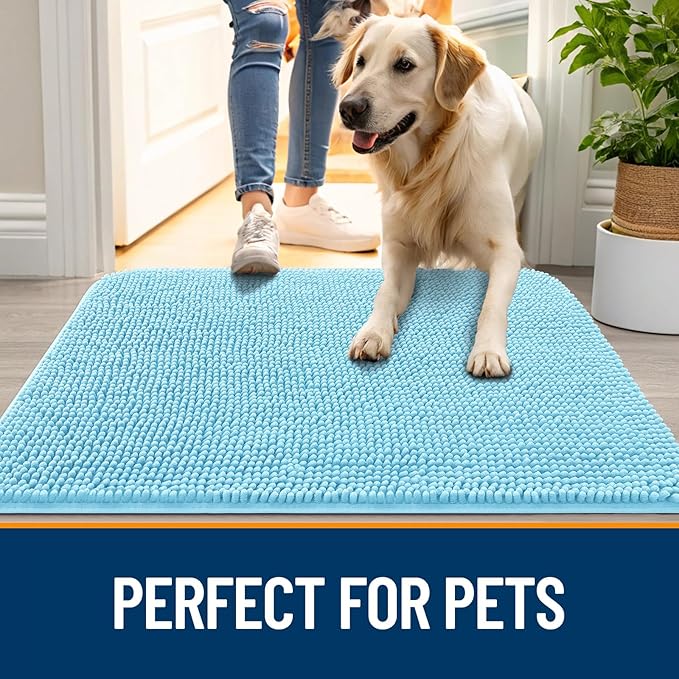OLANLY Dog Door Mat for Muddy Paws 47x24, Absorbs Moisture and Dirt, Absorbent - Image 6