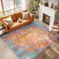 Washable Area Rugs 6'x9' Non-Slip Modern Abstract Soft by RELEANY