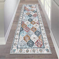 HEBE Hallway Runner Rug 2'x6' Washable Vintage Distressed Area Rugs Non Slip by HEBE