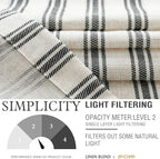 jinchan Linen Striped Valance Window Treatment - Image 8