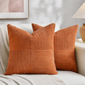 Fancy Homi 2 Packs Orange Euro Decorative Throw Pillow Covers 26x26 Inch by Fancy+Homi