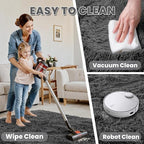2x6 Bedside Area Rugs for Bedroom: Soft Fluffy Shag Gray Rug for Hallway - Image 7