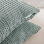 Fancy Homi 2 Packs Grey Blue Decorative Throw Pillow Covers 22x22 Inch - Image 4