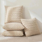 Fancy Homi 4 Packs Tan Decorative Throw Pillow Covers 22x22 Inch - Image 2