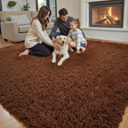 Area Rugs 9x12 Living Room, Shaggy Carpet Soft Plush Furry Bedside Rug Large - Image 2