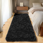 ONASAR Black Runner Rugs for Bedroom Living Room, 2x6 Bedside Fluffy Area Rug by ONASAR
