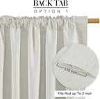 RYB HOME Ivory White 100% Blackout Curtains - Image 5