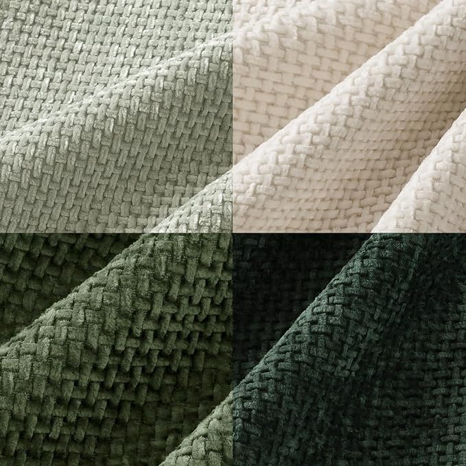 MIULEE Pack of 4 Couch Throw Pillow Covers 18x18 Inch Neutral Green Soft - Image 2