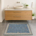 Blue 2x3 Washable Rug for Entryway Indoor, Kitchen Floor Waterproof, Powder Room - Image 3