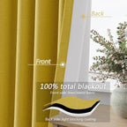 Guken 100% Blackout Curtains 96 Inch Length 2 Panels Set - Image 5