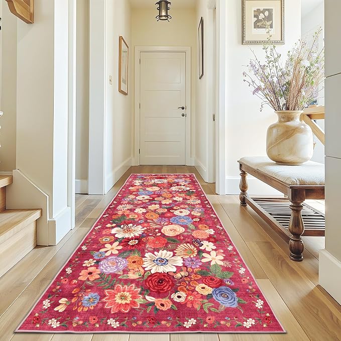 Rug for Hallways Kitchen Rug 3x7, Non Slip Washable Rugs by WelcometoBabovid