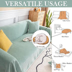 HANDONTIME Couch Cover for Sectional Sofa L Shape Light Green Cute Chenille Pet - Image 4