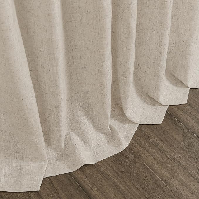 Boho Linen Curtains for Living Room 94 Inches Long Light Filtering Semi Sheer - Image 9