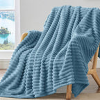 BEDELITE Fleece Blue Throw Blanket by BEDELITE