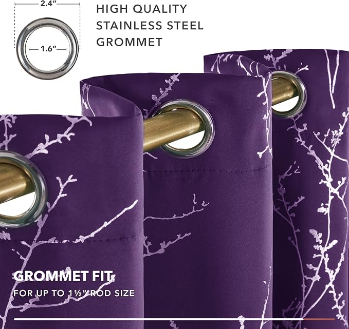Deconovo Blackout Curtains, Thermal Insulated Soundproof Grommet Drapes - Image 8