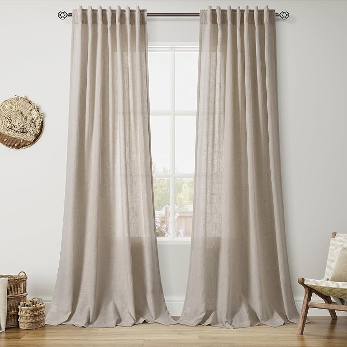 Nanspring Cobblestone Linen Curtains by Nanspring